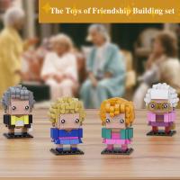 Bloques de construcción 4 en 1 dorados divertidos para niñas, juguetes de Rose Dorothy Blanche Sophia, conjunto de modelos de figuras, regalo coleccionable para fanáticos, niños y adultos - details 4