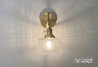 IWHD-Lámpara de pared de latón de estilo nórdico, luz creativa para espejo de baño, lectura de cabecera, candelabro de pared LED de cristal de cobre pequeño - details 21