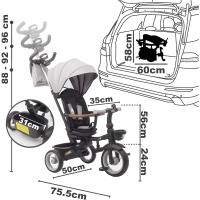 Bicicleta de Niño Plegable Evolutiva Asiento Reclinable y Giratorio 360 - details 4