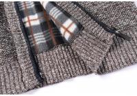 Top Quality Autumn Winter New Men's Jacket Slim Fit Stand Collar Zipper Jacket Men Solid Cotton Thick Warm  Sweater - details 34