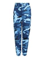 Pantalones de tiro medio para mujer, pantalones Cargo holgados de camuflaje para primavera y otoño, pantalones bombachos cómodos - details 7