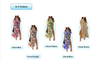 Vestido Midi de Estilo Boho Floral Cuello en V Profundo, Manga Dolman, Volante, Paño de Playa - details 3