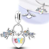 Abalorio colgante de Plata de Ley 925, Pulsera Original para la fabricación de joyas, regalo del Día de San Valentín - details 5