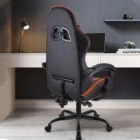 Silla Gaming Silla de Oficina Silla Giratoria Silla de Ordenador Silla de Tareas Silla de Escritorio Silla Ergonómica Silla de Carreras Silla de Cuero Silla PC Gaming (Rojo, con reposapiés) - details 24