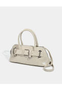 Bolso de concha, bolso de media luna con hebilla de cinturón, bolso de mensajero portátil de cuero suave a la moda. - details 18