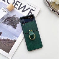Funda de cuero PU con tapa para Samsung Z, carcasa de teléfono a prueba de golpes con hebilla de anillo Retro para Samsung Galaxy Z Flip 3 - details 4