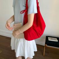 Bolso de hombro plisado informal de Color sólido, bolso cruzado de nailon de gran capacidad para ocio, bolso sencillo para estudiantes para primavera y verano - details 8