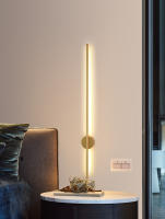 Lámpara de Pared Moderna LED PARKSON Luces Interiores para Sala de Estar Baño Dormitorio Decoración Dorada Iluminación Céng 85-265V 60cm 80cm 100cm Material Metal - details 0