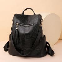 Mochila antirobo para Viajes de Ocio de Mujeres, mochila de viaje de Cuero Blanda Pu de Mujeres, Bolsa simple de gran capacidad - details 3