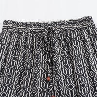 - Nueva ropa de mujer, conjunto de pantalones anchos estampados, moderno y versátil con cordones - details 7