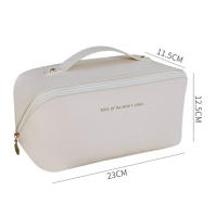 Bolsa de cosméticos de gran capacidad para mujer, bolsa de aseo impermeable, almacenamiento de maquillaje, conjunto organizador de viaje portátil - details 5