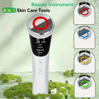 1pc 4 en 1 guía de calor de luz fría portátil, limpiador de poros de cuidado de la piel caliente y caliente multifuncional cómodo y portátil, masajeador de belleza facial, adecuado para novia o esposa - details 2