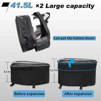 Bolsas de sillín de ajuste Universal, caja de bolsa de viaje para horquilla de almacenamiento, casco lateral de motocicleta, 2 uds. - details 1