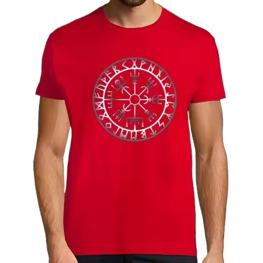 Camiseta Vegvisir metal Camisetas hombre clásica premium de vikingos - 1