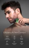 Recortadora de barba para hombres, afeitadora de aseo corporal profesional, cortadora de pelo inalámbrica con aspiradora, regalo de vacaciones - details 2