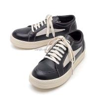 Nuevas zapatillas de deporte al por mayor para hombre, patines, zapatillas para mujer, talla grande 38-46, zapatos gruesos negros con cordones de cuero genuino, marca - details 0