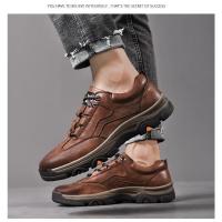 Zapatos Comodos para Negocios para Hombre 2024 Calzado Versátil de Cuero, Mocasines Antideslizantes Informales para Exteriores, Nuevos y Planos - details 13