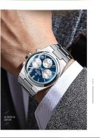Reloj de Piloto de Lujo Premium Automático, Funcional Multifuncional, Resistente al Agua, Correa de Cuero Accesorio de Moda para Hombres - details 2