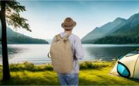 Mochila de viaje de lona de 45l, bolsa de cubo para senderismo, mochila informal para exteriores, bolsa para libros, mochila escolar, bolsas de pesca - details 11