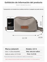 BINGMEI nuevo bolso de hombro casual para mujer tendencia japonesa color sólido tela Oxford antisalpicaduras simple versátil bolso de mensajero de moda - details 1