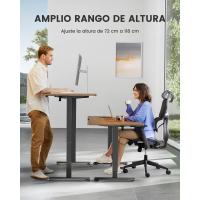 Escritorio Elevable Eléctrico Mesa Ajustable en Altura 120x60 cm Mesa de Oficina con Panel Inteligente de 4 Memorias Escritorio con Gancho para Mochila y Tablero Ensamblaje (Marrón Vintage) - details 32