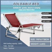 Tumbona plegable de aluminio sin sombrilla, Azul - details 17
