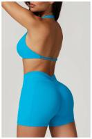 Sujetador de Yoga con cuello fruncido, ropa interior de alto impacto, Bralette acolchado de secado rápido para correr, Fitness y gimnasio - details 9