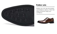 Zapatos de vestir de lujo para hombre, de cuero genuino italiano clásico Oxford de oficina - details 11