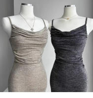 Dongda Gate-Conjunto de ropa cómoda para mujer, nueva moda, vestidos con tirantes de manga larga, falda acampanada de cintura alta - details 14