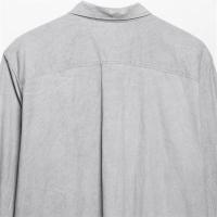 Camisa informal de mujer, nueva llegada de verano 2025, con cuello de solapa, manga larga, decoración de bolsillo y temperamento versátil. - details 6
