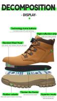 Botas de Trabajo de Seguridad Ligeras y Impermeables Punta de Acero Industrial Talla 48 - details 8
