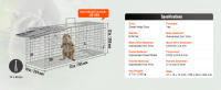 SucceBuy Trampa para jaula de animales vivos, trampa plegable de hierro galvanizado para gatos callejeros, conejos, ardillas, mapaches, marmotas, zarigüeyas - details 5