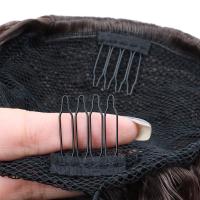 Cola de caballo rizada con cordón, estilo cornrow, con clip, efecto ombré, onda profunda, extensión de cola de caballo larga, postizo de cola de caballo - details 5