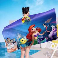 Toalla de La Sirenita de algodón, portátil, para playa, gimnasio, natación, uso doméstico - details 8