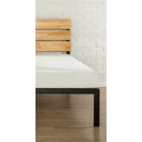 Cama de Metal Acero y Madera Maciza Suzanne de 18cm Somier de Láminas de Madera Fácil Montaje - details 13