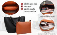 Bolso grande de Cuero PU para Mujer, Bandolera, Bolso Shopper, Moda para Mujer - details 6