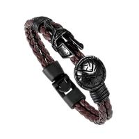 Nuevo cuero vintage lujoso hecho a mano de Guerrero Sparta, pulseras de mujer, joyas, regalos exquisitos, pulseras de hombre - details 28