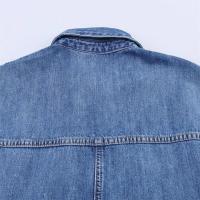 2025 Manga Corta con Solapa, Nuevo Verano, Casual y Versátil Denim para Mujeres - details 10