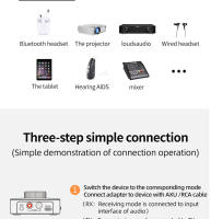 Receptor transmisor de Audio con Bluetooth, pantalla LED de M5, 3,5mm, AUX, R/L, RCA, TF/u-disk, adaptador inalámbrico estéreo, Control IR con micrófono - details 32