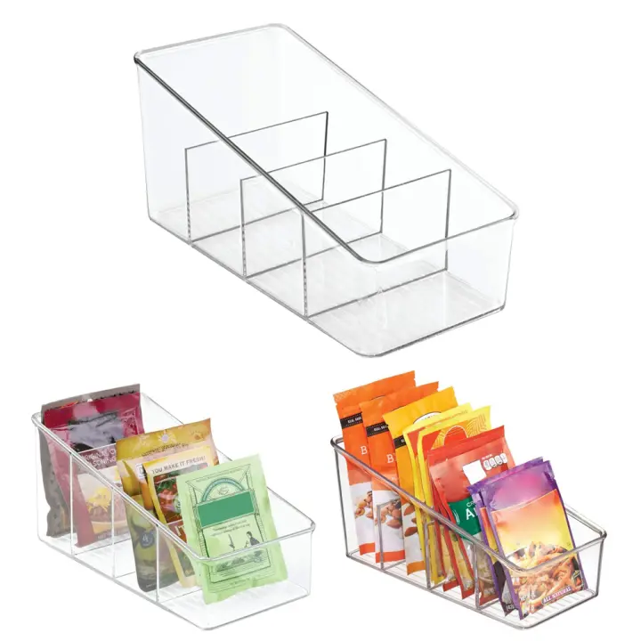 Organizador de Alimentos en Plástico Grande Estante de Almacenamiento para Cocina Armario de Cocina para Encimera Soporte para Bolsas de Especias Nuevo - 1