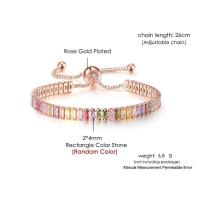 Pulsera de tenis Multicolor ajustable para mujer, brazalete de circonita colorida con arcoíris, cadena de mano, joyería - details 9