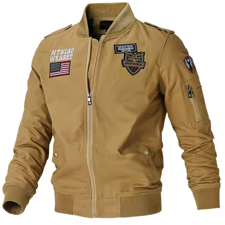 Chaqueta Bomber de piloto para hombre, Parkas militares para motocicleta, abrigo táctico de piloto de la Fuerza Aérea, prendas de vestir exteriores de carga, Invierno - 1