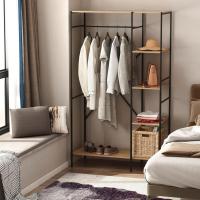 Perchero de Ropa de Madera 4 Estantes de Almacenamiento y Barra para Colgar Carga de 30kg - details 1