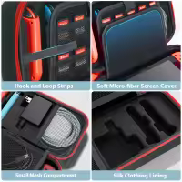 -Bolsa de almacenamiento grande para Nintendo Switch, estuche protector de transporte portátil, antiarañazos, impermeable, EVA, bolsa de viaje - details 3