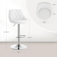 Taburete de Bar de Terciopelo Altura Ajustable, Giratorio, Poltrona de Cocina, Diseño Gris Oscuro - details 81
