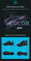 ONEMIX Zapatillas de Correr Negras 2023 para Hombres Resistentes al Agua y Transpirables para Entrenamiento al Aire Libre Antideslizantes para Deportes de Senderismo Material de Interior y Exterior Sintético Cierre de Encaje - details 15