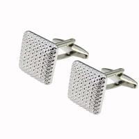 Gemelos innovadores de alta calidad con diseño suave dibujado con láser de acero inoxidable, joyería comercial para bodas - details 11