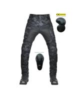 Jeans de Motocicleta para Hombres y Mujeres Camuflaje Azul Malla, Transpirable, Ajuste Delgado, Anti-Caída Pantalones de Ciclismo de Verano - details 14