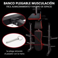 Banco Musculacion Plegable Banco De Entrenamiento Banco De Pesas Y Abdominales Resistente Banca Gimnasio En Casa Carga Máxima De 300 Kg - details 6