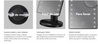Espejo maquillaje con luz LED Brillante ,Espejos para Tocador Iluminado Ajustable,Incluye Espejo Redondo Pequeño con Aumento de - details 4